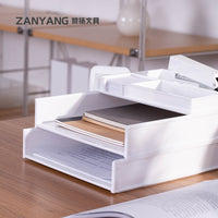 Stackable A4 Document Tray Organizer for Desk, Single Layer Letter Holder