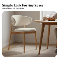 Upholstered Minimalist Chair Nordic and Design Armless Upholstered Dining Chair Space-Saving Ergonomic Design for Residents