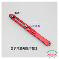 Extended Two-Jaw Watch Case Opener Tool with Scale, 80mm
