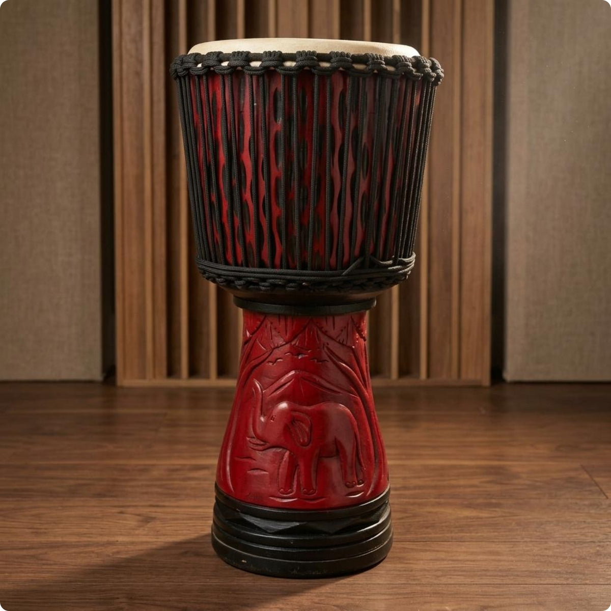 Djembe Drum Natural Drumhead Percussion Instrument Authentic Goat Skin
