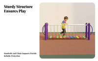 Sensory Training Playset Sturdy Kindergarten Obstacle Course Sturdy Construction children's Climbing Bridge for Playground, Childcare Facility