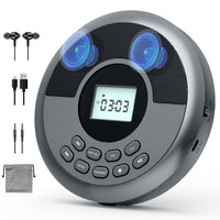 Portable CD Player with Bluetooth, USB, MP3, Dual Speakers