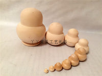 Ten-Layer Large Belly DIY Blank Russian Nesting Doll, Wooden Craft