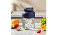 Portable Blender with Two Lids USB Rechargeable Electric Juicer Cup Handheld