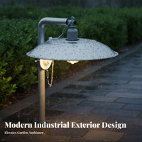 Waterproof Stainless Steel Lampshade Rust-Proof E27 Pole Light Fixture Weather-Resistant for Courtyard, Garden, Pathway