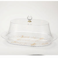Oval Cake Dome Glossy Finish Food Storage Domed