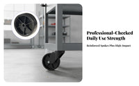 Replacement Trailer Caster Wheel | Ribbed Spoke-Style Construction, Smooth Outer surface, Trailer caster wheel with Bushing, for Workshop