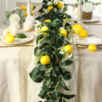 Artificial Lemon Vine Garland Easy to Shape Lemon Foliage Garland Reusable