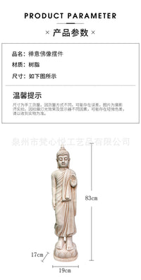 中式禅意风格仿古佛像树脂工艺品装饰摆件寺庙户外装饰人物摆件
