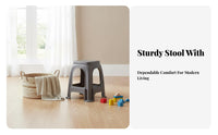 Stackable Utility Stool Sturdy Household Furniture Sturdy Duty Backless Chair for Families, Students, Living Room, Bathroom, Kitchen