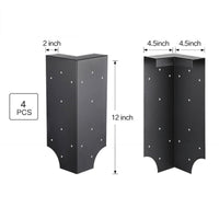 4 Pieces Garden Bed Corner Bracket 2x12 Board Bed Bracket Includes Screws Corner Brace