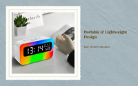 LED alarm clock with speaker