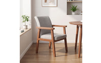 Mid-Century Modern Upholstered Dining Chair Padded Dining Chair Minimalist Armchair Sturdy for Kitchen