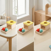 Developmental Shape Sorting Toy Box Multi-Functional Object Permanence Box Early Learning Educational for Toddlers, Babies, Parents, Playroom, Nursery, Classroom