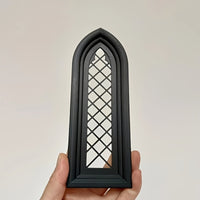 Arched Window Framed Arch Wall Decor for Dollhouse, Model Scenes