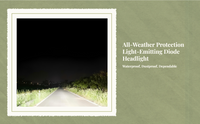 Ultra-bright LED headlight, waterproof.