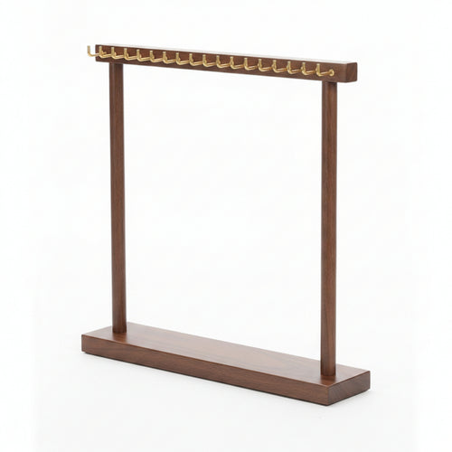 18-Hook Brush Stand Metal Hooks Desk Organizer Tabletop