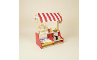 wooden burger shop Playset  Realistic Pretend Sandwich Stand Educational Pretend Play Food Accessories for Kids