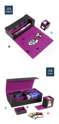 Magnetic Double Row Card Box with Separable Dice Card Brick Card Holder for Sports Cards Window Set Box Eco-friendly Storage