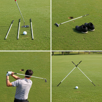Golf Alignment Stick Training Aid Set for Putting and Swing Correction