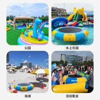 兆越水上充气蹦床水上乐园弹跳床景区圆形海洋球池儿童游乐园设备
