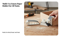 Polishing Handheld Sandpaper Holder Easy to Operate Sandpaper Holder Comfortable Grip for Woodworkers, Woodworking, Home Improvement, Garage
