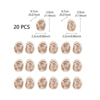 20 Pieces Paw Print Stepping Stone DIY Decoration for Flower Pot, Terrarium