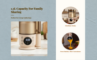 Glass Blender, Quiet, Self-Cleaning, 500W, Kitchen