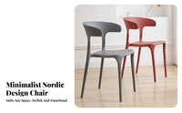 Bowed-Backrestrear Side Chair Nordic and Design Household Furniture Minimalist Design Easy to Clean for Home Dwellers