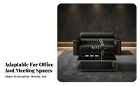 Complete with Coffee Table 3-Piece Office Sofa Set Modern Oriental Design reconfigurable Sectional Sofa Professional Look Reception Seating Minimalist Aesthetic for Business Clients, Guests, Adults, Waiting Room, Lobby