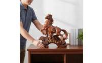 Success Horse Figurine Business Opening Gift Feng Shui Horse Ornament Craftsmanship Astrological Animal Statue for Housewarming, Living Room, Desk