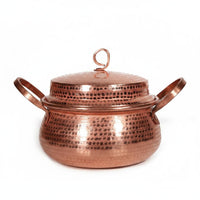 Hammered Copper Pot Handmade Wide-Bellied Copper Pot Easy to Clean for Gas Stove