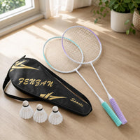 Wholesale Badminton Racket Set Outdoor Ultralight Split Racket for Adults Teens Campus Family Durable Single Double Racket Set