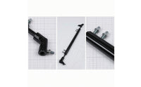 Adjustable Double Bass Drum Connecting Rod Replacement Double Bass Drum Pedal Drive Shaft Compatible Pedal Link Bar Metal for Stage