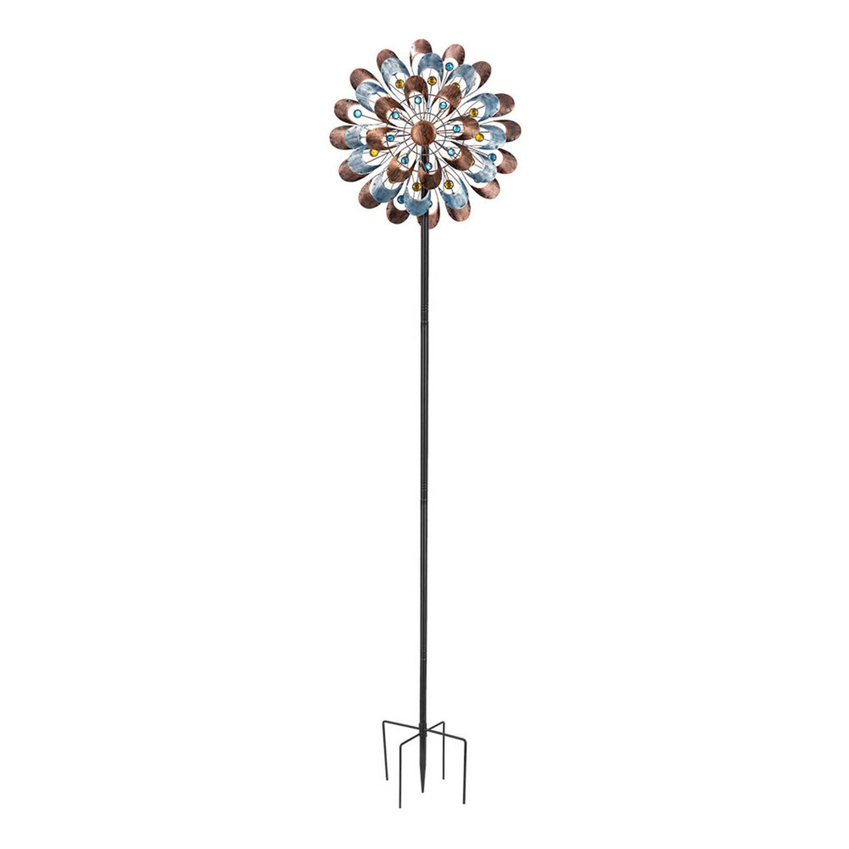 Metal Wind Rotator Decorative Yard Stake Rotator Easy to Assemble Exterior Ornament for Outdoor