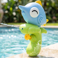 Molded Aquatic Creature-Shaped Water Blaster Compact Aquatic Creature Water Easy-to-Use Toy Large Tank for Toddlers, Beach