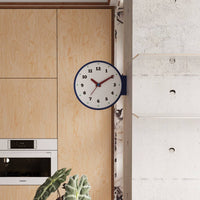Silent Sweep Movement Corner Wall Clock Space-Saving Double Sided Corner Clock Battery Operated for Living Room, Hallway, Kitchen
