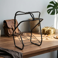 Tack Storage Rack Wire Base Horse Saddle Holder Unobstructed Frame