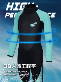 VERSUSME3MM加厚儿童潜水服连体潜水衣男女大童冬季冲浪游泳保温1