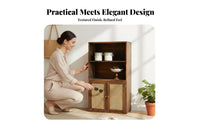 Configurable Open-Shelf Cabinet Multi-Functional Unrestrictedstanding Shelving Unit Minimalist Aesthetic Rounded Corners