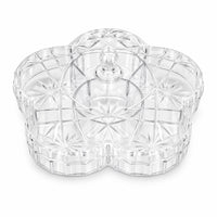 Glossy Partitioned Treat Box Tableware Transparent Lid for Tabletop Serving