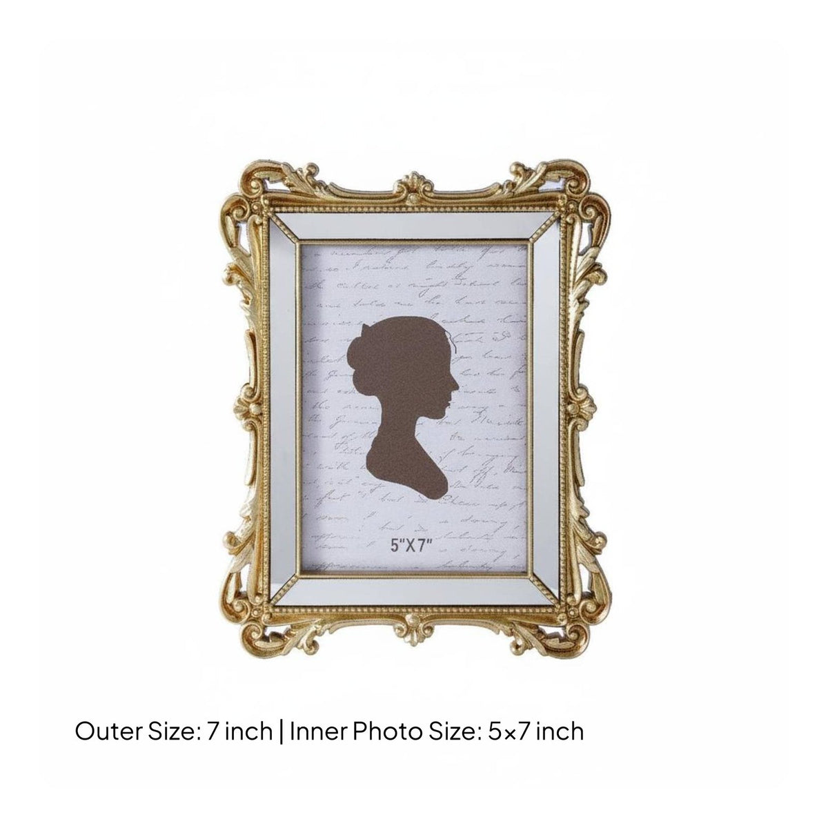 French Design Resin Frame Luxury Look Vintage Tabletop Frame for Bedroom