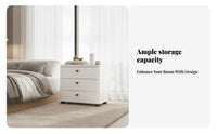Slim Bedside Table with Drawer Space-Saving Nightstand Multi-Purpose for Bedroom