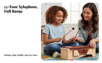 Resonator Box 13-Bar Soprano Xylophone Diatonic Scale Colorful Bar Xylophone Child-Safe Orff Instrument Includes 2 Mallets for Children, Music Educators, Beginners, Classroom, School, Therapy sessions, Home Play