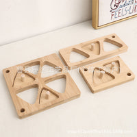 Wooden Rice Ball Mold, Press Type, for Sushi and DIY Food, 6 Grids