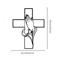 Praying Hands Cross Minimalist Metal Prayer Cross Vertical Praying Hands Wall Art