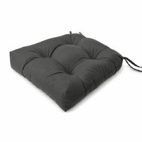 Tufted Chair Cushion with Ties Padded Patio Chair Cushion Square Weather-Resistant for Garden