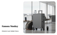 Front-Accessibleing Hardside Suitcase Expandable Wheeled Cabin Luggage for Men