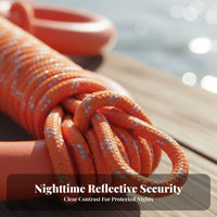 High Buoyancy Floating Lifesaving Rope Reflective Water Rescue Throw Line Wear-Resistant for Swimmers, Boaters, Boating, Lakes, Flood Relief