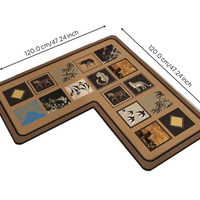 L-Shaped Diatom Mud Bath Mat Non-Slip Quick-Dry Rug